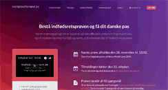 Desktop Screenshot of indfodsretsprove.dk